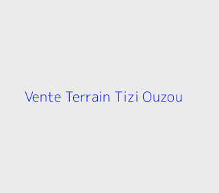 Vente Terrain  Tizi-ouzou